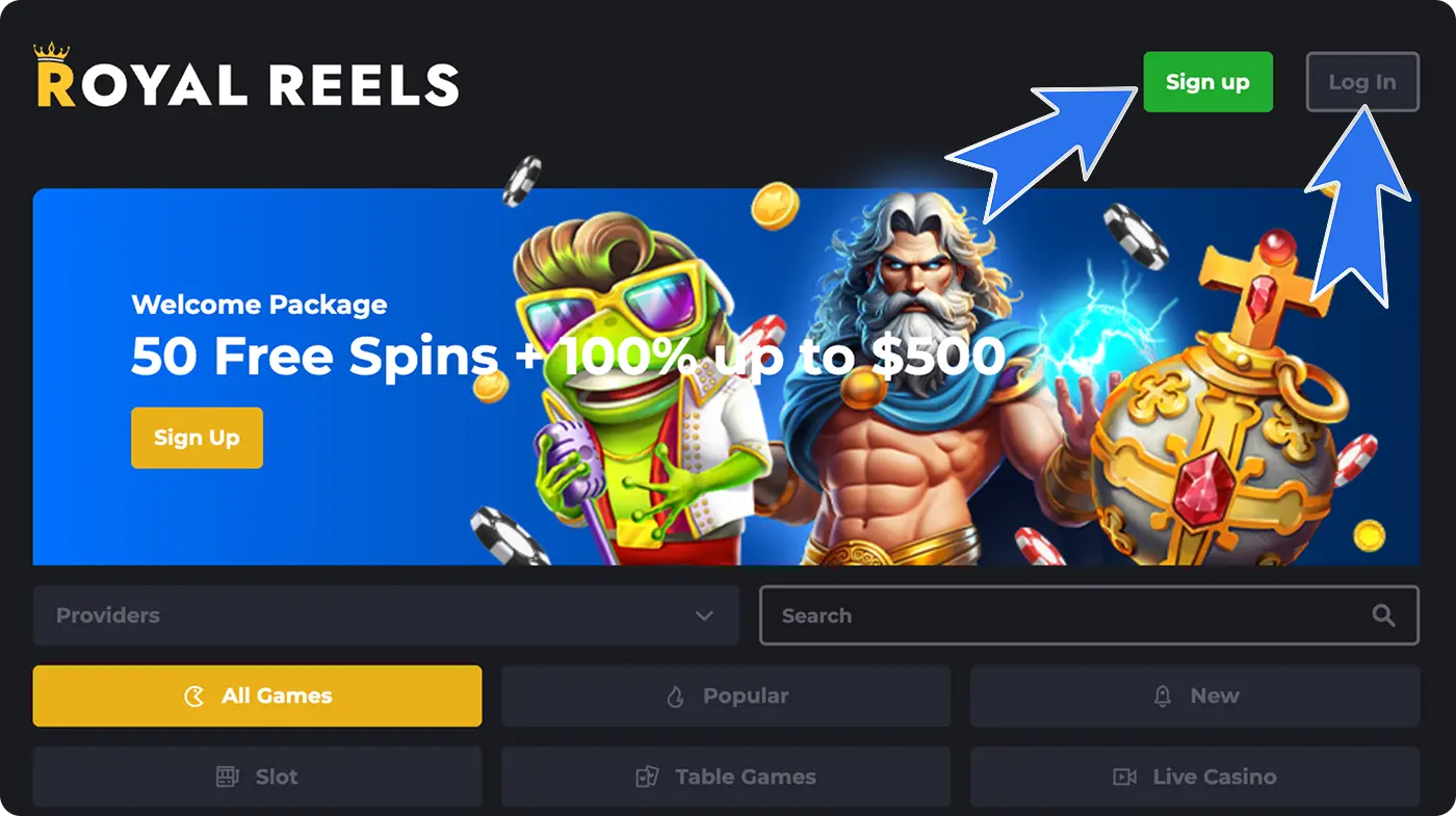 royal reels casino login