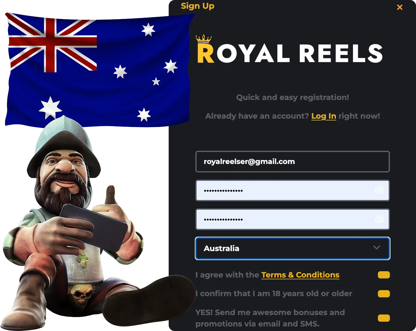 Royal Reels Casino how to join
